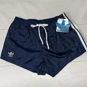NWT Adidas navy deadstock vintage retro running shorts 70s
